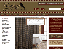 Tablet Screenshot of bethscountryprimitivehomedecor.com